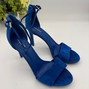 Aldo Cobalt Blue Open Toes Sandals Size 8 1/2